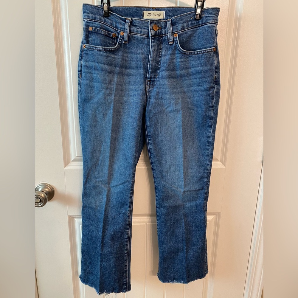 Madewell Kick Out Crop Raw Hem 27P EUC